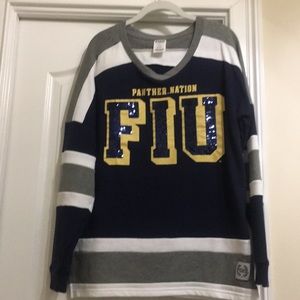 PINK FIU fleece sweater